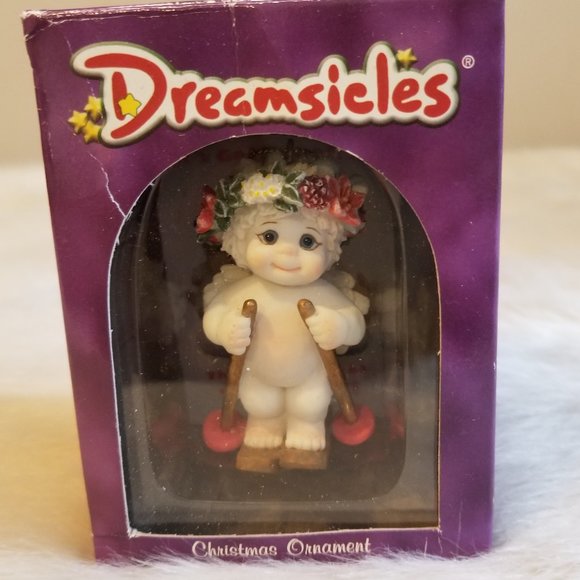 Dreamsicles Ornament "Cherub Skiing" Vintage '98 - Picture 1 of 5